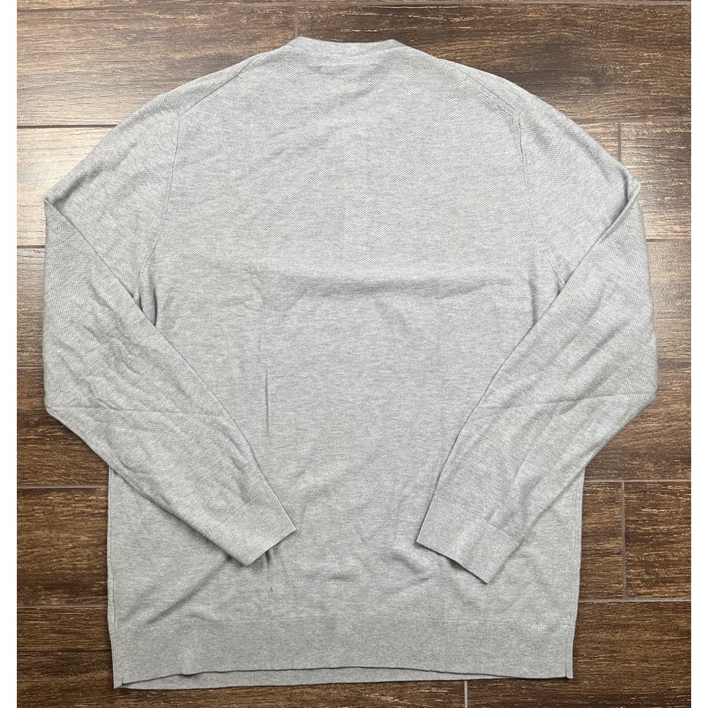 Brooks Brothers Sweater Men's XXL Gray Pullover Silk Cotton Italian Yarn NEW - Picture 11 of 12